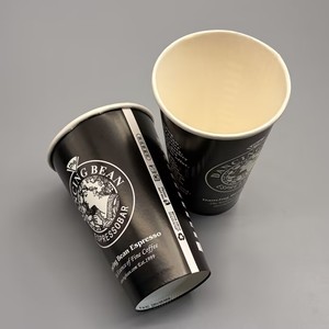 Gobelets en papier jetables à paroi simple, enduits de PE de qualité alimentaire, avec logo personnalisé imprimé, pour boissons chaudes, café, thé, vente en gros - Product Image 2