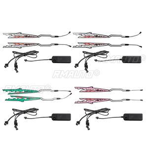 2x Bande lumineuse LED pour casque de moto style requin, feu de signalisation nocturne, bande lumineuse de nuit, autocollant lumineux modifié pour casque - Product Image 5