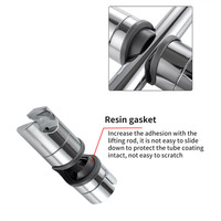 Pommeau de douche chromé réglable pour salle de bain, support portable, barre fixe de 19-25mm de diamètre pour appartements, bricolage universel pour tous les tuyaux de douche