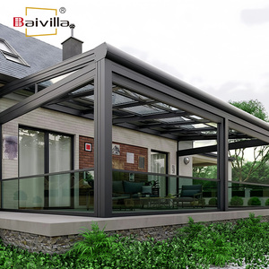 <span class=keywords><strong>Solarium</strong></span> moderne autoportant en aluminium et verre, imperméable, anti-UV, pour hiver, cour et parc, anti-corrosion, haute performance - Product Image 5