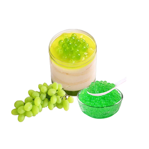 Perles de boba éclatantes saveur raisin vert pour bubble tea, certifiées Halal, fournisseur en gros de billes de jus de fruits saveur passion - Product Image 6