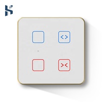Tuya Smart Wall Touch Switch WiFi Google Home Compatible Inde Standard 2m pour rideaux lumineux 16A Max. Current Smart Life App