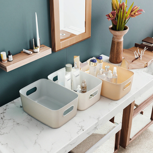 Bền Thân Thiện Với Môi Nhựa Lưu Trữ Máy Tính Để Bàn Hộp Hình Chữ Nhật Nhà Nhà Bếp Tổ Chức Cho Trang Điểm Đồ Trang Sức Tủ Quần Áo Lưu Trữ - Product Image 2