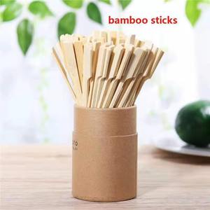 Bâtonnets de bambou naturels de couleur verte, style japonais, 10 cm, mini-épingle à brochettes Teppo pour plats raffinés, vente en gros, directement de l'usine - Product Image 3