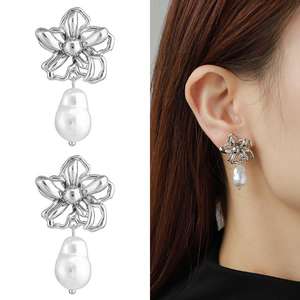 Joyería de moda pendiente circón grande no deslustre señoras haciendo tarjeta logotipo personalizado lujo Real Studs flor India <span class=keywords><strong>Botega</strong></span> pendientes - Product Image 6