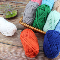 Gros 400g Big Roll Polyester T-Shirt Fil Haute Élasticité Crochet Fil pour Tricot et Tissage Teint Spaghetti Motif