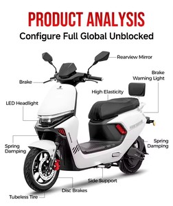 Bicicleta <span class=keywords><strong>El</strong></span>éctrica WindChaser con Batería de Plomo-Ácido de 1000W, Alcance de 30-40 km, Batería de Plomo-Ácido de 10-20Ah, Scooter <span class=keywords><strong>El</strong></span>éctrico Urbano de Dos Ruedas - Product Image 2