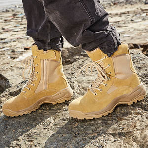 Bottes pour hommes Bottes d'hiver pour l'extérieur Bottes de randonnée tactiques de combat Chaussures du désert - Product Image 3