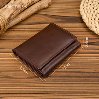 Dompet Kulit Asli RFID Baru, Promo Panas, untuk Pria, Tempat Kartu Bisnis Mewah, Dompet Pendek Multifungsi, Penjepit Uang, Grosir