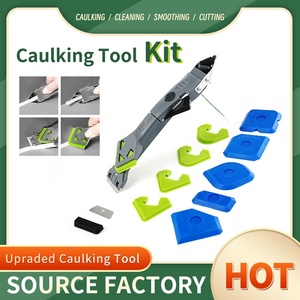 Kit d'outils de calfeutrage en silicone 7-en-1 en gros pour usine, grattoir de décapage de mastic, kit d'outils de finition de mastic GRT6206, outil de calfeutrage - Product Image 2