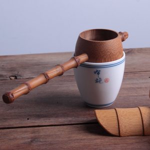 Juego de té de bambú carbonizado para seis personas, herramientas de té Kung Fu, juego de cinco piezas para la ceremonia del té. - Product Image 2