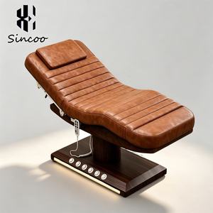 Luxury 4 Motor Wood Base Electric Treatment Beauty Salon Lash <b>Bed</b> 300kg Load Capacity Spa Facial Massage <b>Bed</b> - Product Image 6