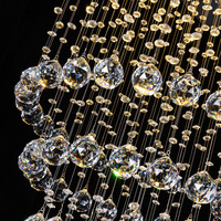 Lustre linéaire moderne pour hôtel, design luxueux en cristal, pour escalier et plafond haut
