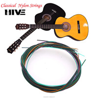 Senar Gitar Klasik 6 Senar Warna-warni Nylon Copper Wound 95cm, Grosir Pabrik HIVE, Laris Manis