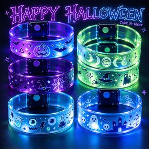 Pulsera Magnética Brillante para Conciertos, Fiestas, Halloween, Navidad, Eventos, Regalos, Funciona con Batería CR1220, para Discotecas - Product Image 6