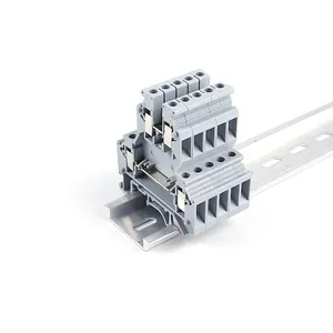 UK-K5 Plastic Nylon PA66 V0 Mounted Feed Through Screw Cage Din Rail test connector screw 10a terminal block