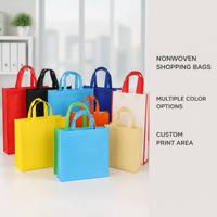 Sac fourre-tout non tissé personnalisé avec logo, réutilisable, à soufflets latéraux, durable, pour courses, supermarché, épicerie, vente au détail, emballage de vêtements