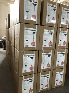 9 Galão (35 Litros) Portátil Waste Oil Drain & Car Washer Fluid Drain Tanque com Rodas e altura do funil ajustável - Product Image 5