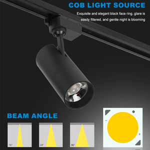 Restaurant de haute qualité Installation facile Aluminium 10W 20W 30W Led Plafond Intérieur Éclairage sur Rail - Product Image 4