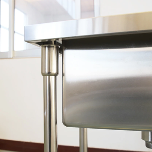 Évier commercial en acier inoxydable, évier de blanchisserie, évier de cuisine à cuve unique avec égouttoir, adapté aux cuisines et salles à manger - Product Image 3