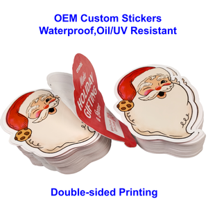 Etiquetas Adhesivas de Vinilo de Doble Cara Personalizadas OEM Directas de Fábrica, Etiqueta Adhesiva Personalizada, Laminado Brillante, Resistente al Agua y al Aceite - Product Image 1