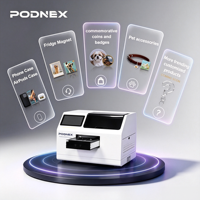 PodNEX A3 Printer UV Flatbed Otomatis DX7 untuk Casing Ponsel & Usaha Kecil - Multiwarna 2400 DPI
