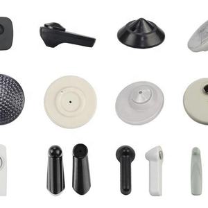 Étiquette antivol rigide EAS RF 8,2 MHz en ABS blanc avec broche pour magasin de vêtements, fournie directement par l'usine, vente en gros - Product Image 3