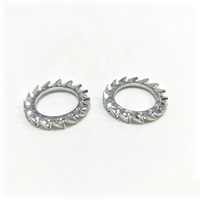 DIN6798A M10 Serrated External Tooth Washer 304 Stainless Steel Anti-Loosening Lock Washer