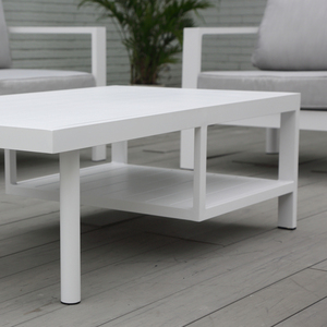 OSMEN Berlin - Mobilier de jardin moderne en métal pour l'extérieur - Canapé de patio avec table basse en aluminium - Ensemble de 4 pièces - Product Image 3