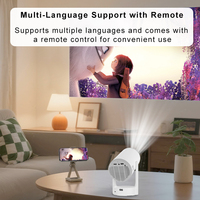 Vente en gros de projecteurs portables de haute qualité, 180 lumens ANSI, 720P, décodage vidéo 4K, écran 120 pouces, Android, mise au point automatique, correction de la distorsion trapézoïdale