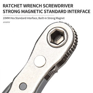 Ratcheting <b>Screwdriver</b> Hex Bit 10mm Magnetic Tip Diy Set - Product Image 1