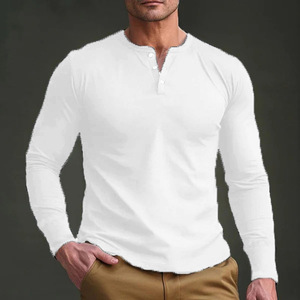 T-shirts pour hommes à col rond, style ou logo personnalisé, fabrication sur mesure, ODM, décontractés, streetwear, t-shirts à boutons pour hommes - Product Image 3