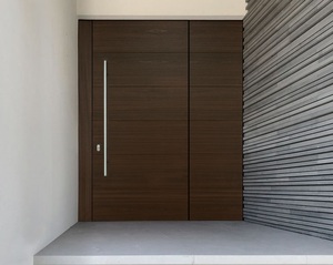 Photos de portes d'entrée modernes personnalisées en teck – Designs de portes principales en bois de teck - Product Image 4