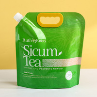 Sac à bec verseur réutilisable personnalisé de 5 L, sac portable de grande capacité pour l'emballage de liquides, sacs en plastique pour eau minérale avec poignée