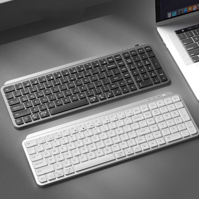 Multi-Device Rechargeable Compact Full Size Bluetooth Keyboard Wireless Keyboard with Numeric Keypad for MacBook Laptop iPad