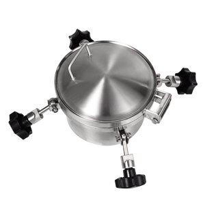 위생 스테인레스 스틸 SS304 SS316L 식품 등급 압력 라운드 전체 유리 맨홀 커버 탱크 외부 개방 맨홀 커버 - Product Image 4