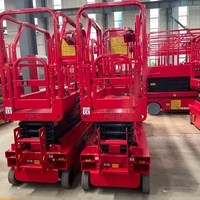 Plateforme élévatrice à ciseaux autopropulsée compacte 8m-16m, plateforme de travail aérienne hydraulique entièrement électrique