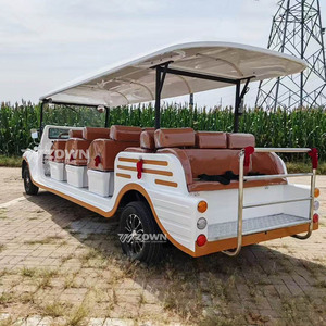 Luxury Electric White 14 Seats Tour Car New Cheap Vintage Classic 72V Classic Vintage Car Tourist Car 2 Years Warranty - Product Image 2