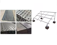 Support de montage triangulaire pour panneaux solaires photovoltaïques, profilés en C et en U, base de connexion directe, pince en U, boulon en U, rail de 2 mm d'épaisseur, 41x41