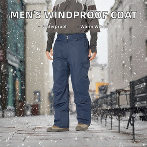 Factory Wholesale Men's <b>Winter</b> Hooded Woven Solid Thickened Windproof Waterproof Outdoor Workwear Varsity <b>Coat</b> Jacket - Product Image 2