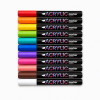 Marqueurs d'art à pointe fine en acrylique, 24-36 couleurs, ensemble de stylos pinceaux à tête unique pour étudiants en art, cadeau promotionnel