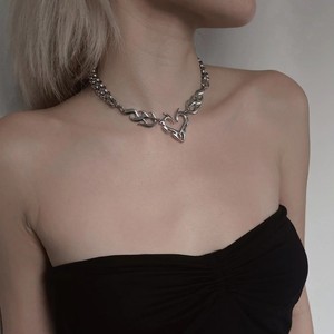 Collar con Colgante de Llama de Corazón, Cadena de Clavícula de Acero de Titanio, Accesorio de Moda - Product Image 4