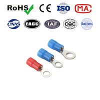 Cosses de raccordement isolées pré-assemblées en cuivre étamé pressé à froid série RV pour terminaison de câble