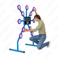 Mur d'entraînement interactif LED tactile en PVC solide IPS pour athlètes, usage intérieur/extérieur, fitness, aires de jeux et salles d'arcades
