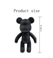 En stock Figurine d'ours noir Artcaft pour peinture fluide, 18cm/23cm/33cm/53cm/72cm/100cm de haut Surface givrée DIY Ours fluide