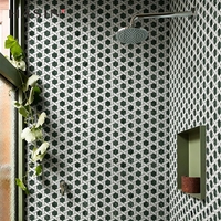 Mosaïque moderne en pierre naturelle à jet d'eau, carrelage imperméable résistant aux rayures pour murs et sols de salle de bain d'hôtel, et balcons extérieurs