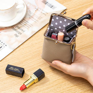 AndoBag Mini porte-rouge à lèvres pour femme, couleur unie, mode, pochette de rangement à fermeture éclair, porte-clés, porte-monnaie portable, pendentif - Product Image 3