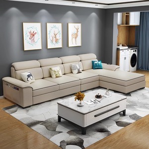 Divano Angolare Moderno <span class=keywords><strong>in</strong></span> Tessuto Imbottito <span class=keywords><strong>Stile</strong></span> Italiano di Lusso a 3 Posti per Soggiorno <span class=keywords><strong>Arredamento</strong></span> Casa - Product Image 1