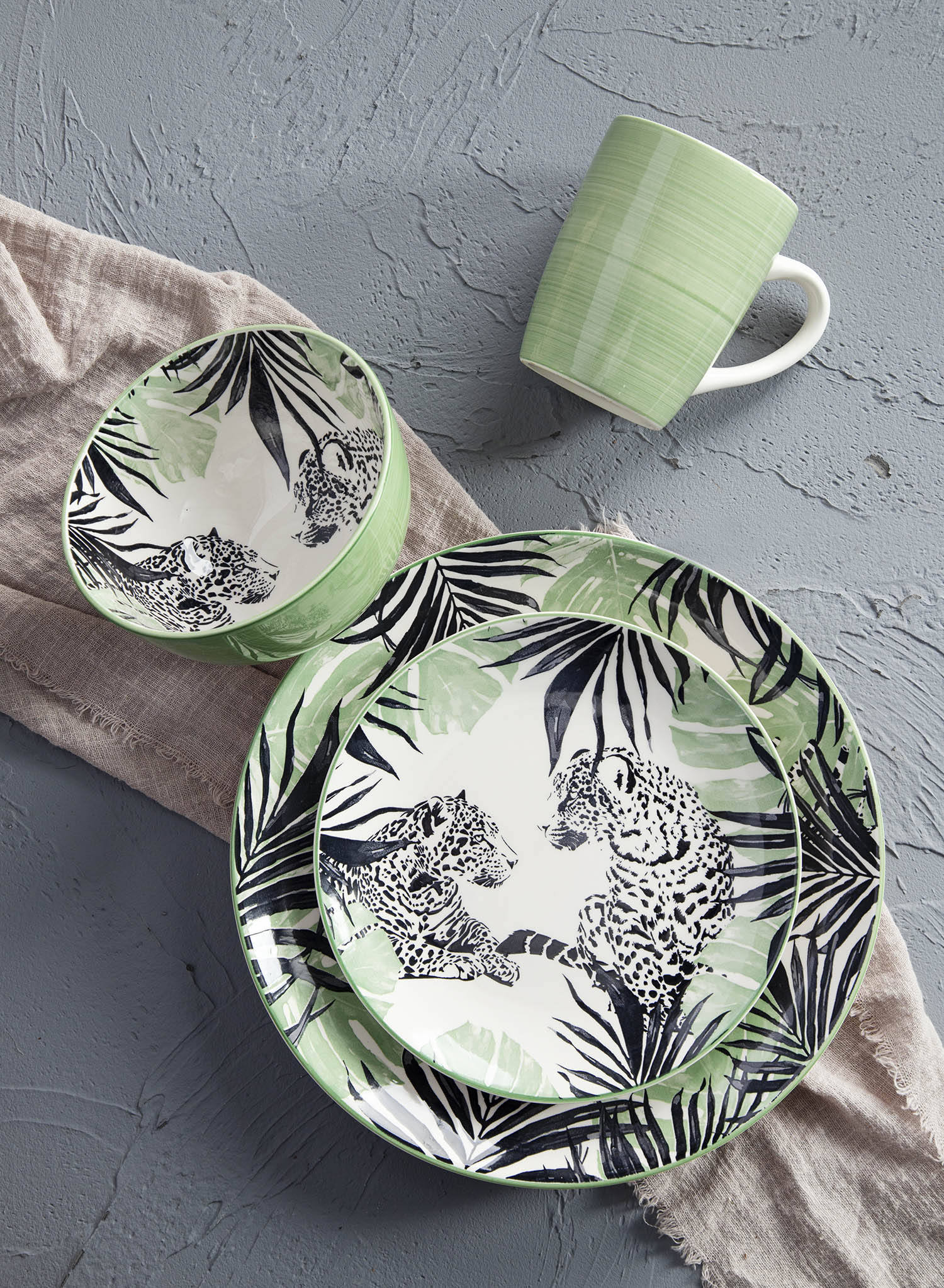 Ensemble de léopard vert clair