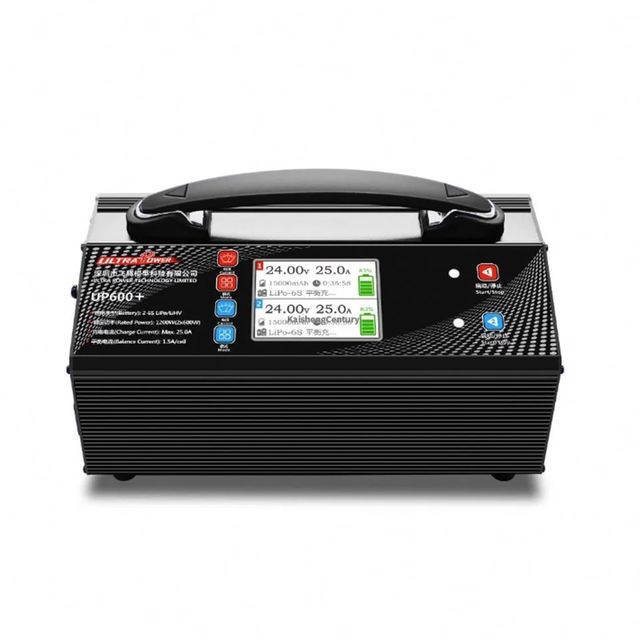 New Original Ultra Power UP600+ Dual Channels 2-6S 2x600W 25A LiPo LiHV Charger for RC Model UAV Agriculture Sprayer Drones
